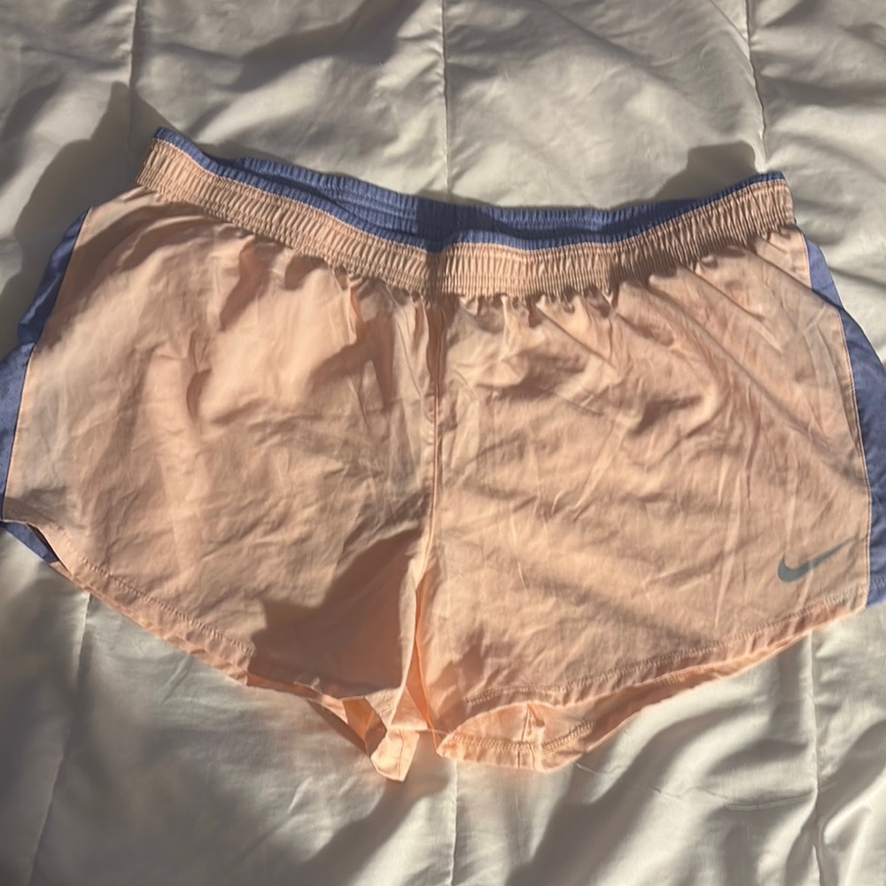 Nike Light Peach and Blue Running Shorts XXL